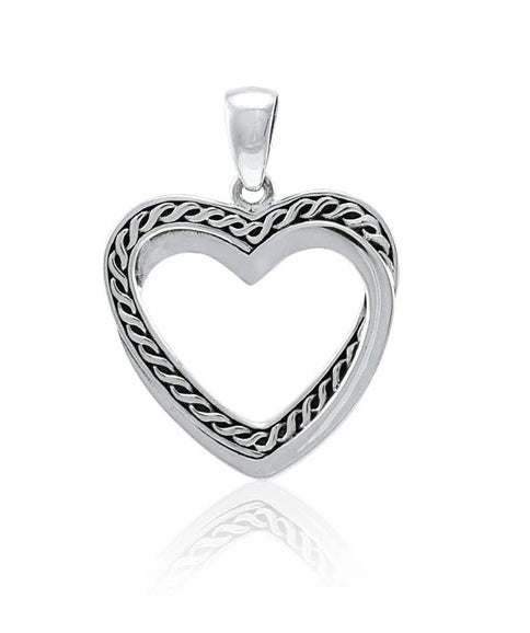 Sterling Silver Celtic Knot Heart Love Pendant