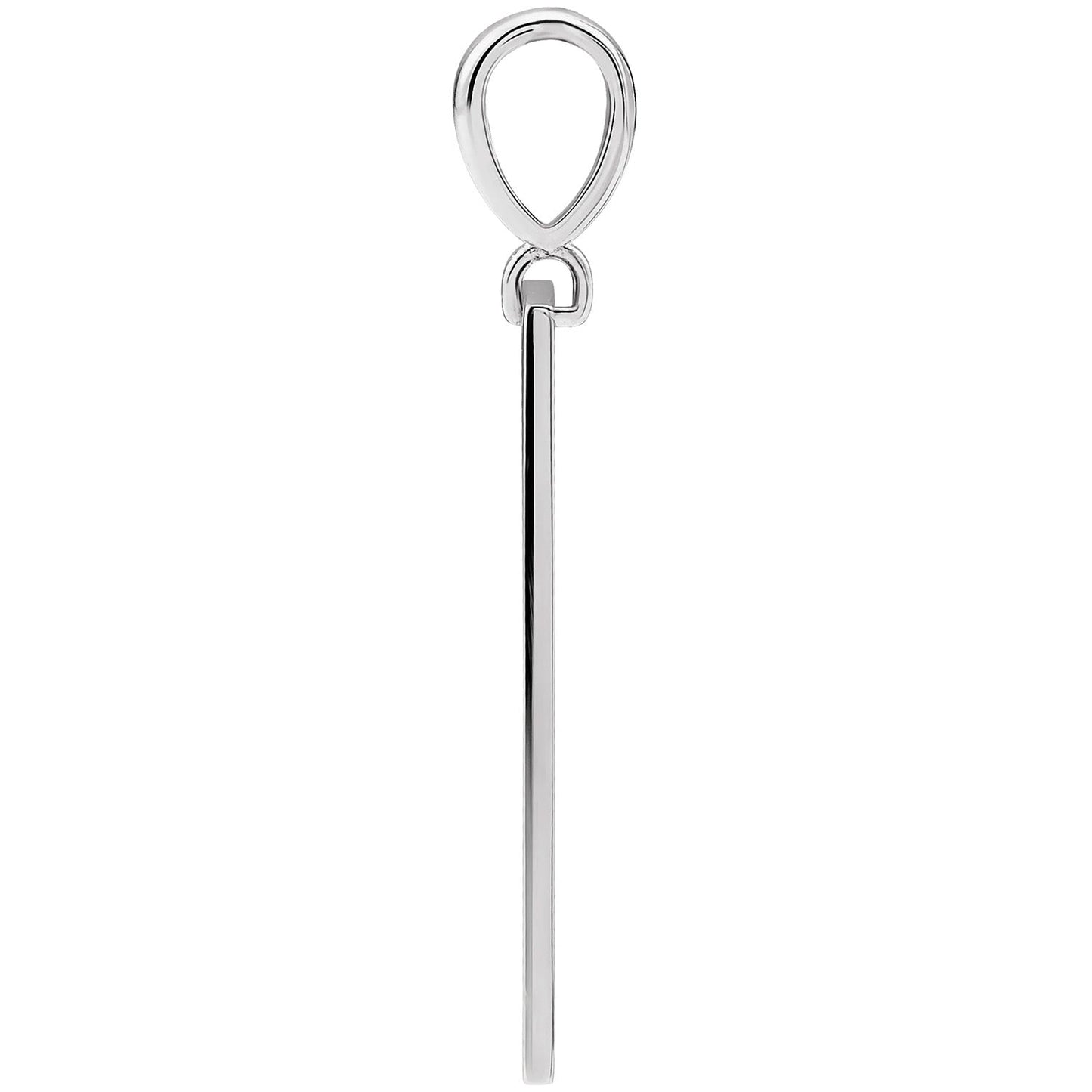 Sterling Silver 27mm Blessed Bar Pendant