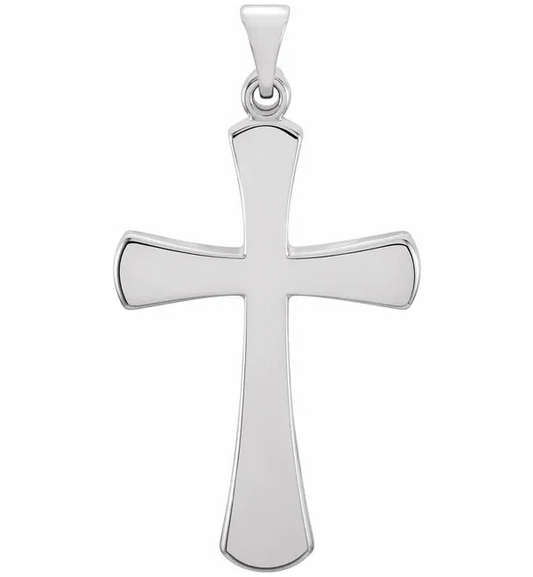 Sterling Silver 28mm Cross Pendant
