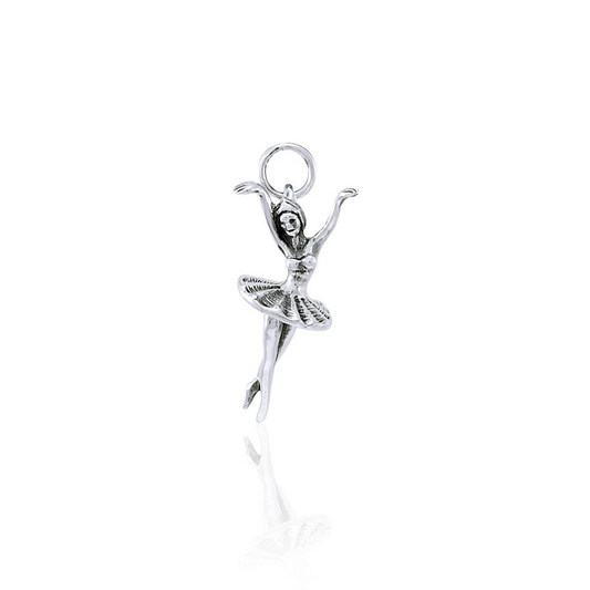 Small Sterling Silver Ballerina Ballet Dancer Charm