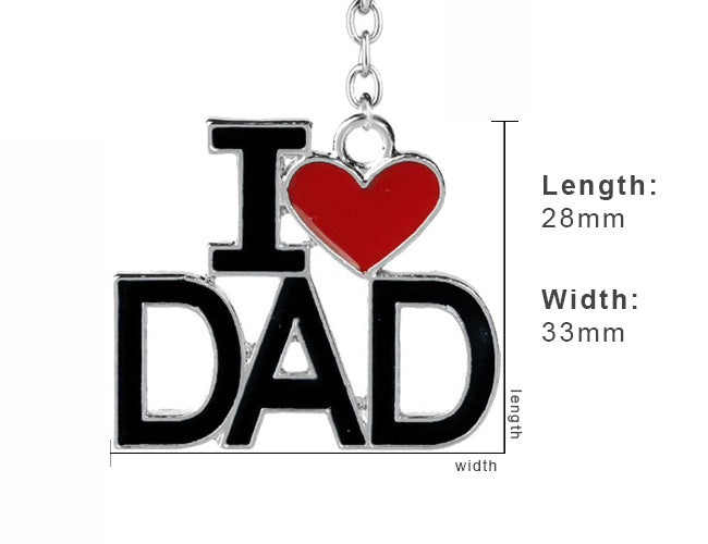 I Heart Dad Keychain