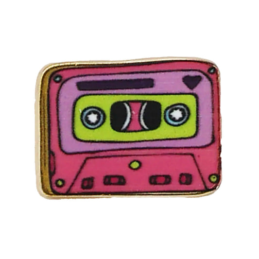 Magnetic Cassette Tape Enamel Pin