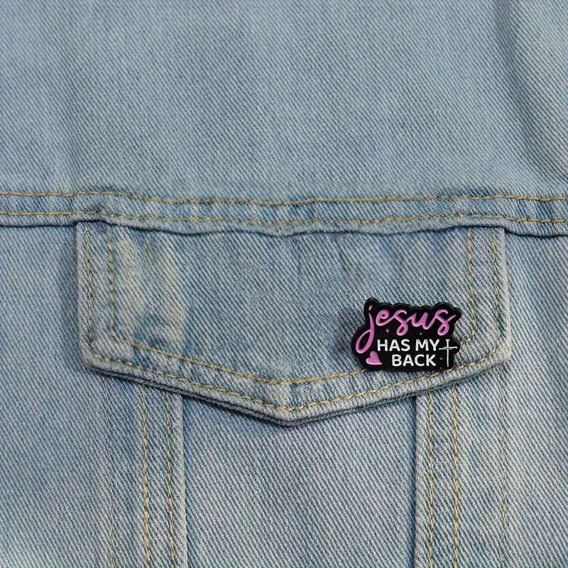 Jesus Has My Back Enamel Pin