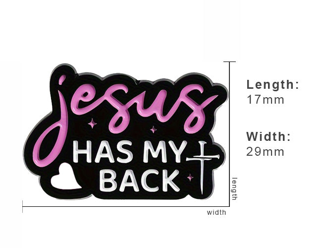 Jesus Has My Back Enamel Pin