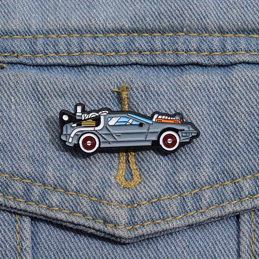 Back to the Future Delorean Time Machine Car Enamel Pin