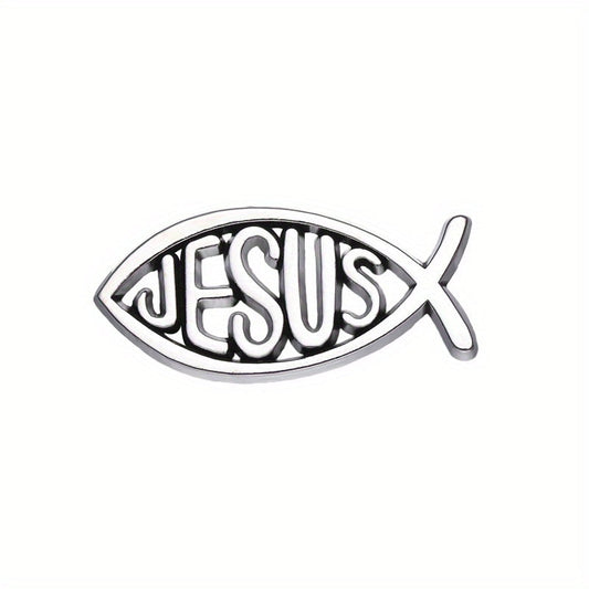 Jesus Ichthys Fish Christian Pin