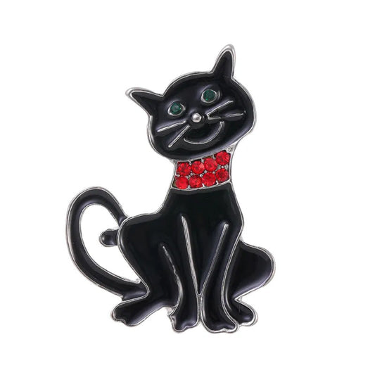 Cute Black Cat Enamel Pin
