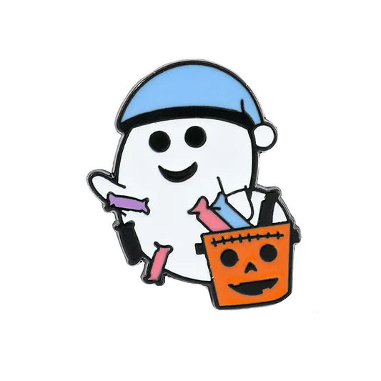 Cute Trick or Treating Ghost Enamel Pin