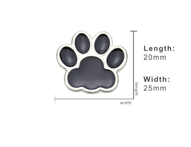 Black Paw Print Animal Lover Enamel Pin