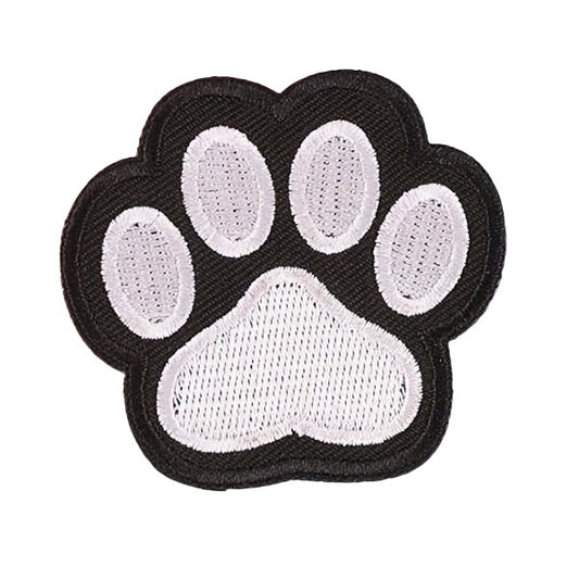 Cute Black Puppy Paw Iron-On Patch
