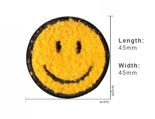 Sunny Delight Yellow Smiley Face Iron-On Patch