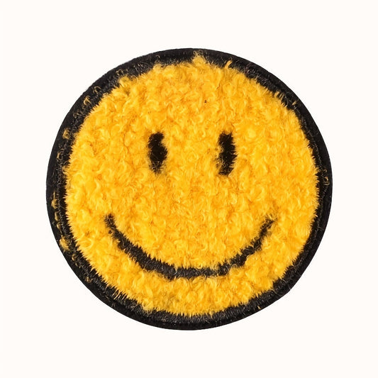 Sunny Delight Yellow Smiley Face Iron-On Patch
