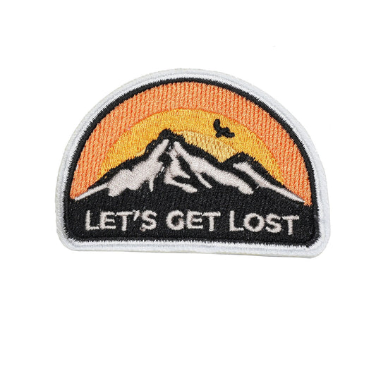 Let's Get Lost Embroidered Mountains Patch