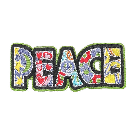 Peace Harmony in Threads Iron-On Patch