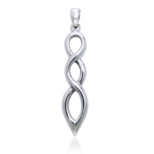 Sterling Silver Celtic Knotwork Twist Pendant