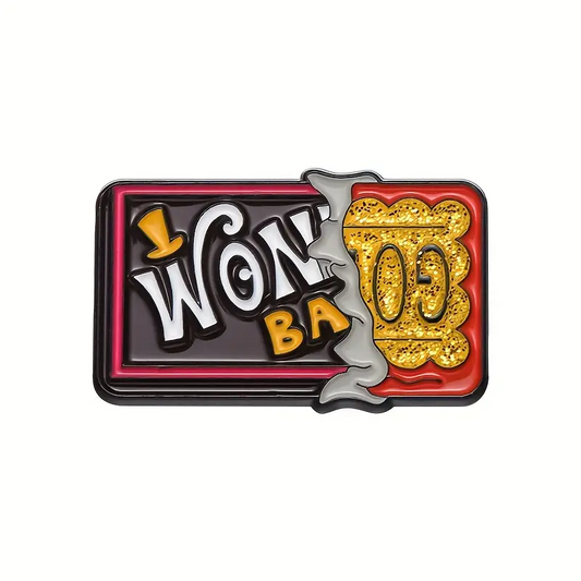 Wonka Bar Chocolate Golden Ticket Enamel Pin