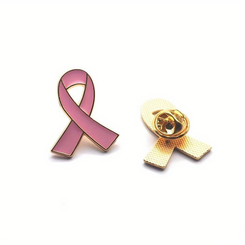 Pink Ribbon Breast Cancer Awareness Support Lapel Pin