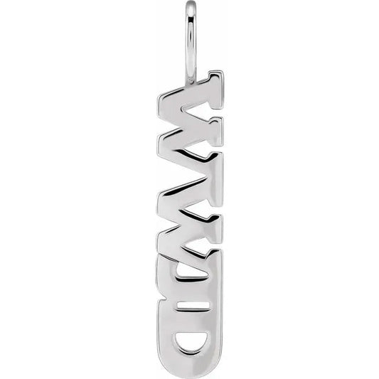 Small Sterling Silver WWJD (What Would Jesus Do) Charm