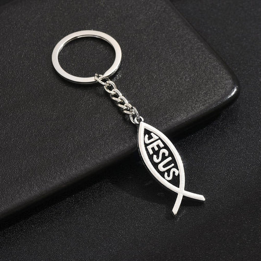 Jesus Ichthys Fish Christian Keychain