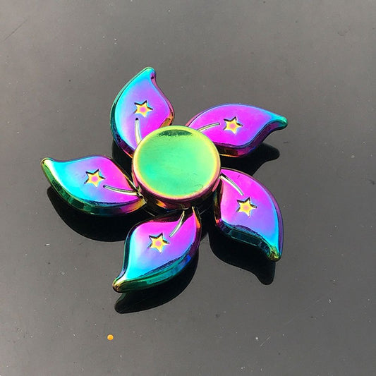 Rainbow Flower Metal Fidget Spinner