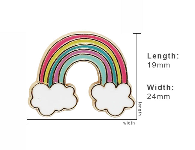 Rainbow & Clouds Enamel Pin