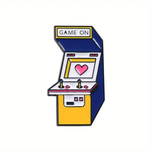 Game On Video Game Machine Enamel Pin