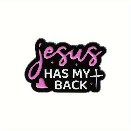 Jesus Has My Back Enamel Pin