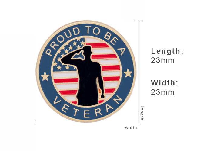 Proud To Be A Veteran Enamel Pin