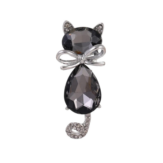 Black Cat Brooch Pin