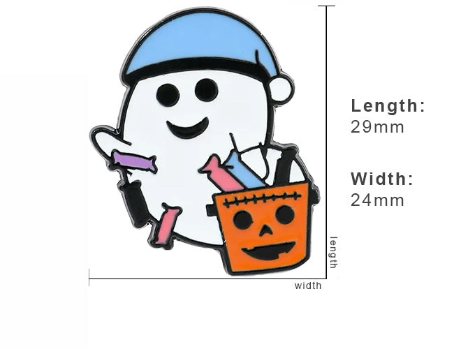 Cute Trick or Treating Ghost Enamel Pin