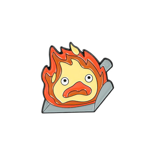 Howl's Moving Castle Calcifer On Pan Enamel Pin