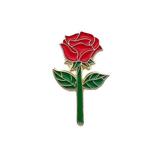 Red Rose Enamel Lapel Pin