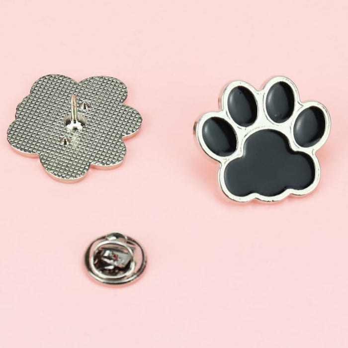 Black Paw Print Animal Lover Enamel Pin