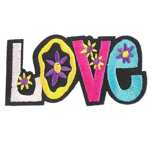 Love and Flower Iron On Patch