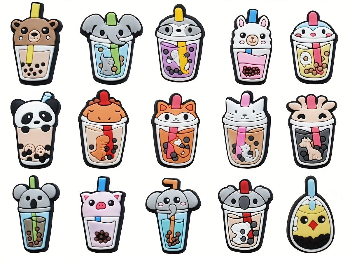 Cute Animal Bubble Tea Shoe Charms / Jibbitz
