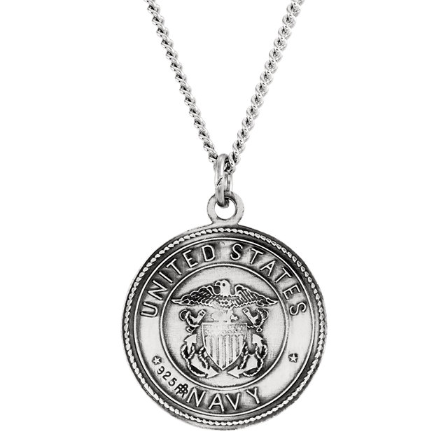 Saint Christopher US Navy Medal Necklace