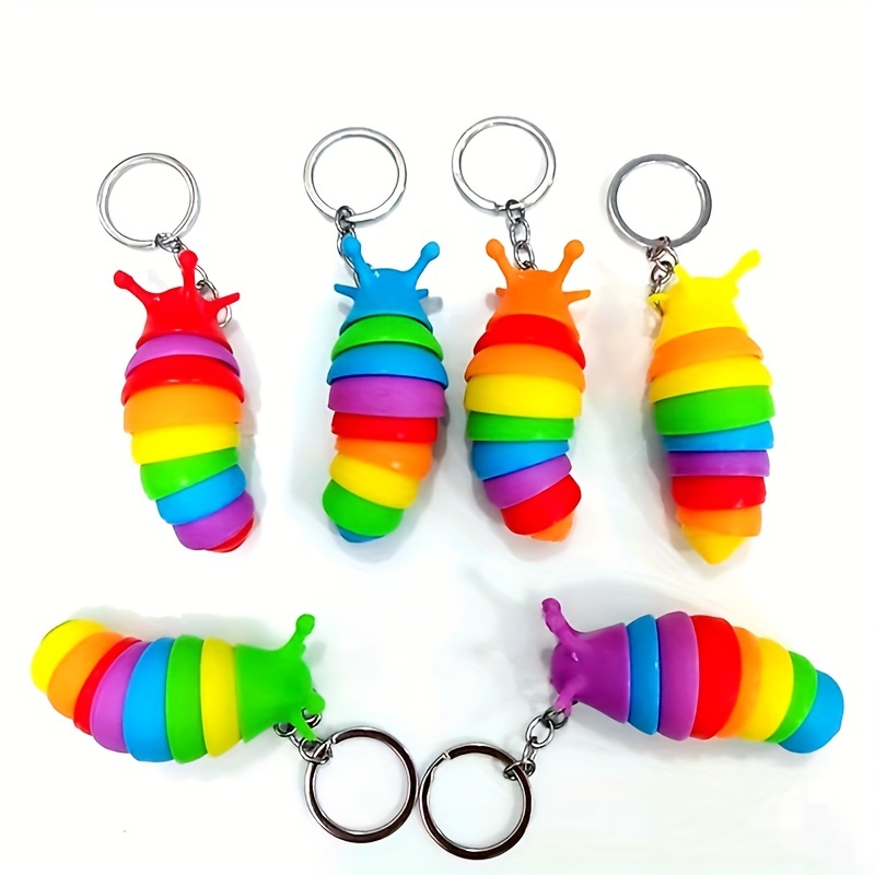 Colorful Caterpillar Key Chain, Set of 2